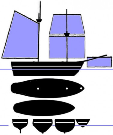 Schema typu pozdní patache 16.-18. století. Obr.: Vseolodich.cz.